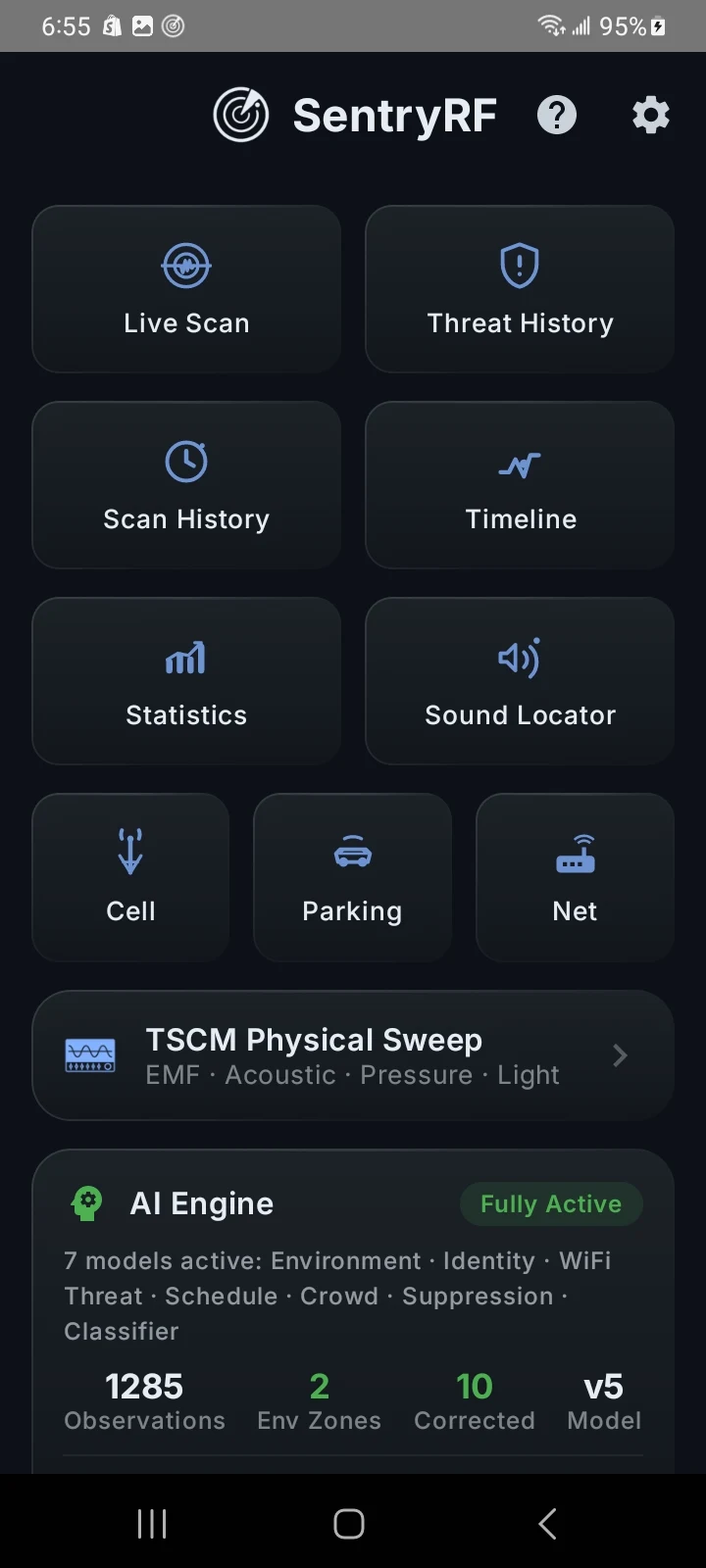 Anti-Spy RF Device Detector AI screenshot