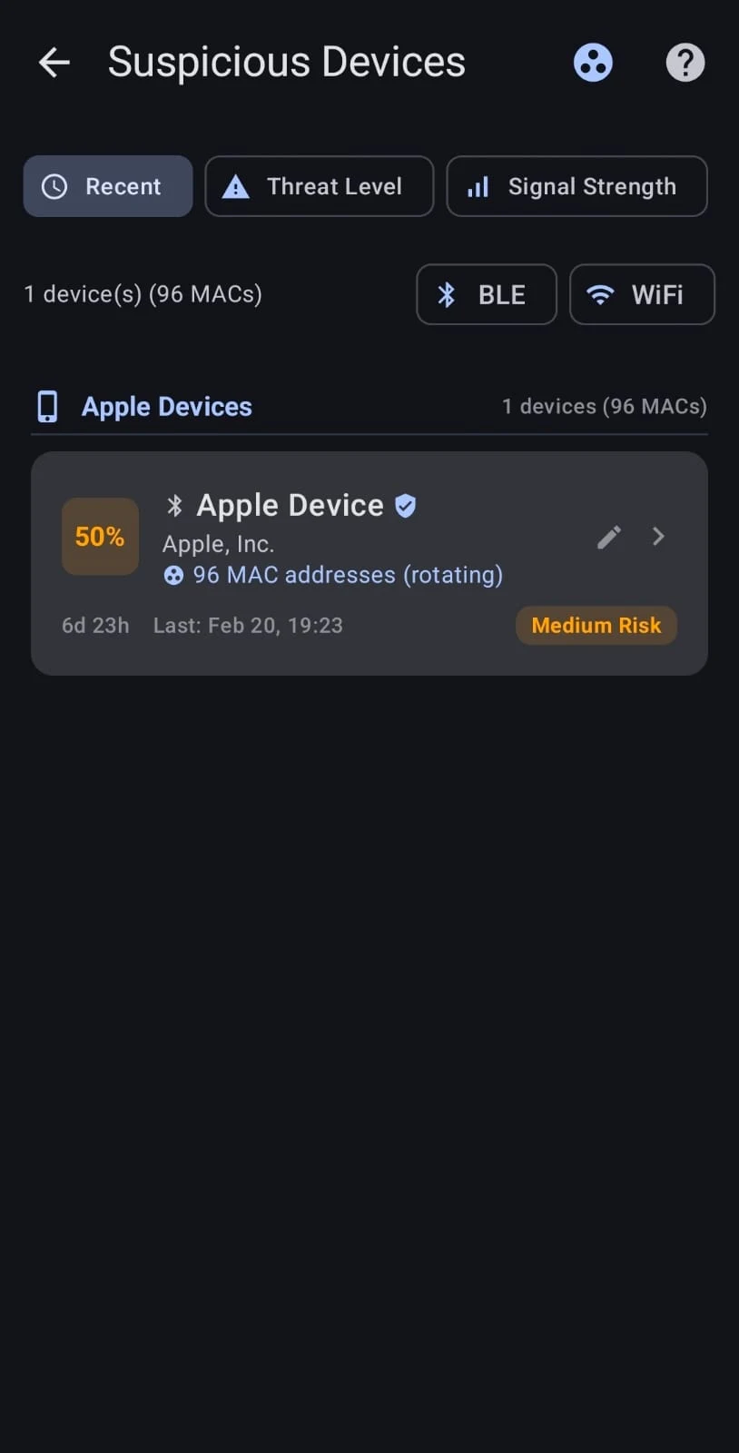 Anti-Spy RF Device Detector AI screenshot